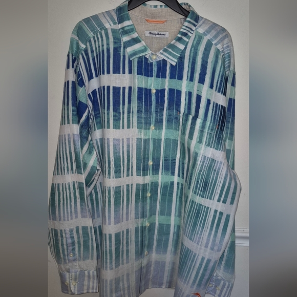 Mens Big & Tall Okeechobee Ombré Breezer Linen Shirt - Picture 1 of 10